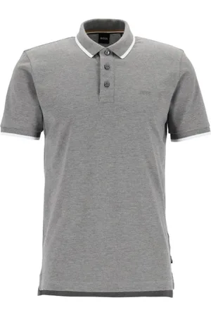 HUGO BOSS Heren, Tops, Grijs, Maat: M Katoen