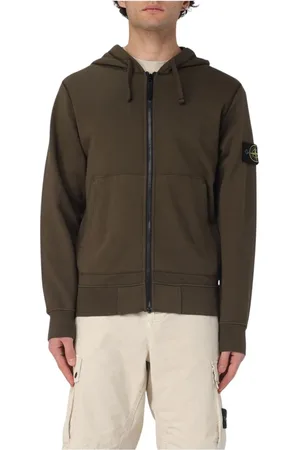 Stone Island Heren, Sweatshirts & Hoodies, Groen, Maat: L Katoen