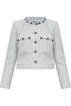 Self-Portrait Dames, Jassen, Blauw, Maat: S Tweed