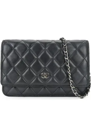 CHANEL Dames, Pre-owned, Zwart, Maat: ONE Size Leer