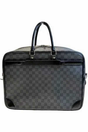 LOUIS VUITTON Heren, Pre-owned, Zwart, Maat: ONE Size Leer