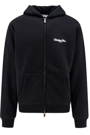 Dior Heren, Sweatshirts & Hoodies, Zwart, Maat: XL Katoen