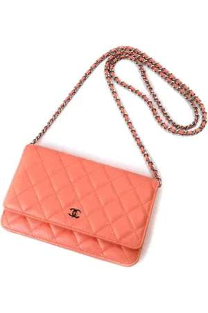 CHANEL Dames, Pre-owned, Roze, Maat: ONE Size Leer