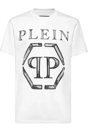 Philipp Plein Heren, Tops, Wit, Maat: XL Katoen