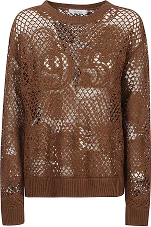 Max Mara Dames, Truien, Bruin, Maat: M
