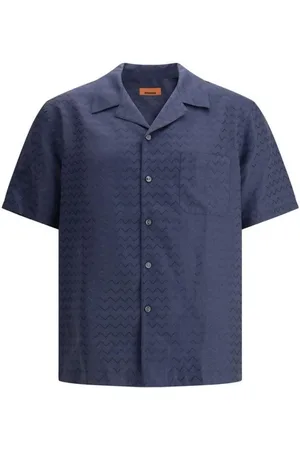 Missoni Heren, Overhemden, Blauw, Maat: XS Katoen