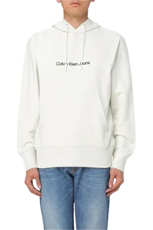 Calvin Klein Heren, Sweatshirts & Hoodies, Wit, Maat: XL Katoen