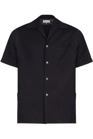 Maison Margiela Heren, Overhemden, Zwart, Maat: S Wol