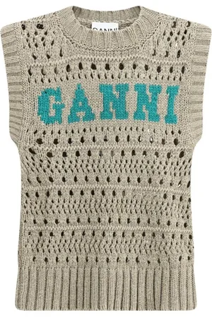 Ganni Dames, Truien, , Maat: M Katoen