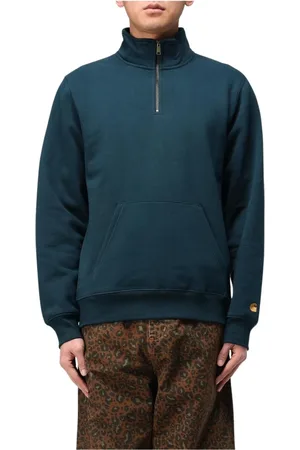Carhartt Heren, Sweatshirts & Hoodies, Blauw, Maat: M Katoen