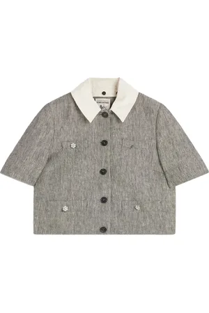 SEMICOUTURE Dames, Blouses & Shirts, Grijs, Maat: XS Katoen