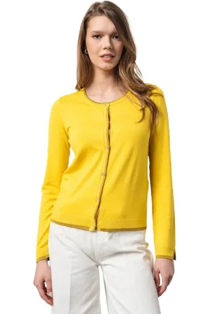 Liu Jo Dames, Truien, Geel, Maat: L Viscose