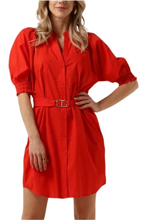 Twin-Set Dames, Jurken, Rood, Maat: 3XS Denim