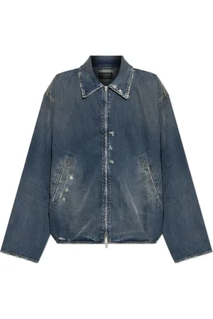 Balenciaga Heren, Jassen, Blauw, Maat: M Denim