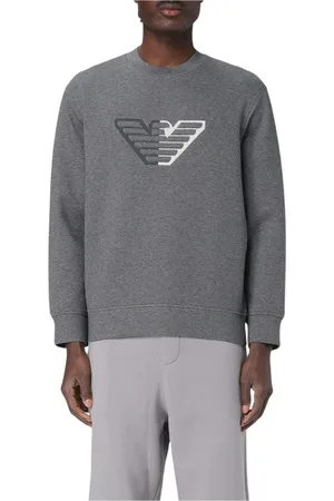 Emporio Armani Heren, Sweatshirts & Hoodies, Grijs, Maat: L Katoen