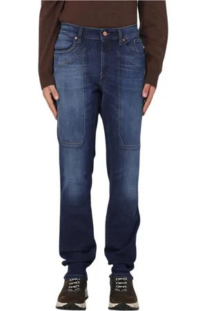 Jeckerson Heren, Jeans, Blauw, Maat: W34 Katoen
