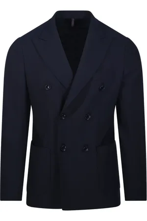 Biagio Santaniello Heren, Jassen, Blauw, Maat: XL Wol