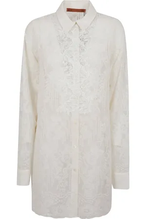 ERMANNO SCERVINO Dames, Blouses & Shirts, Wit, Maat: M Katoen