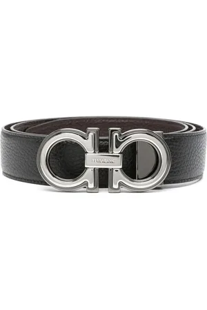 Salvatore Ferragamo Heren, Accessoires, Zwart, Maat: 105 CM Leer