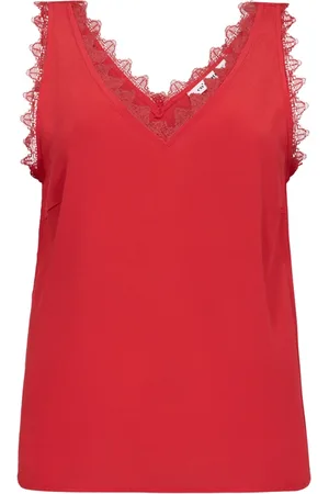 Co`Couture Dames, Tops, Rood, Maat: XS