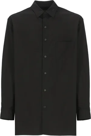 YOHJI YAMAMOTO Heren, Overhemden, Zwart, Maat: S Katoen