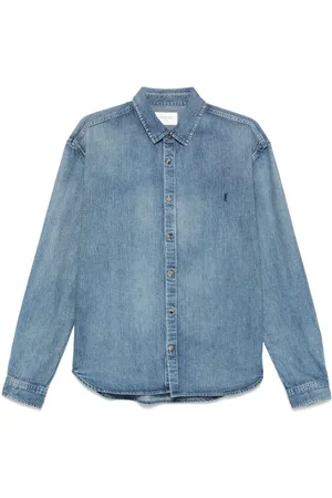 Saint Laurent Heren, Overhemden, Blauw, Maat: M Denim