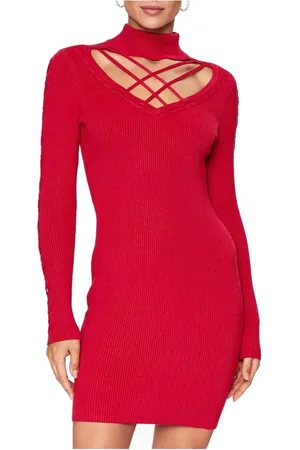 Guess Dames, Jurken, Rood, Maat: L