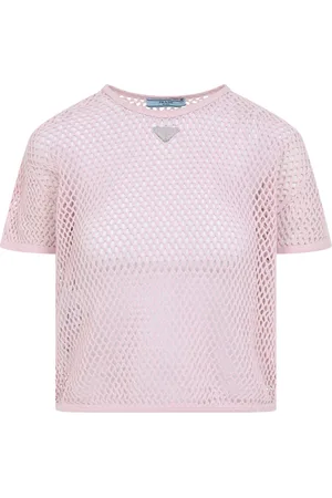Prada Dames, Tops, Roze, Maat: XS Katoen