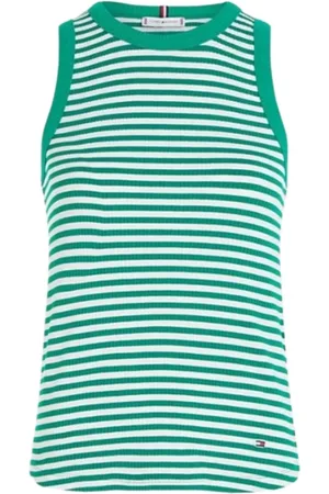 Tommy Hilfiger Dames, Tops, Groen, Maat: M Viscose