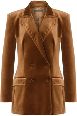 Alberta Ferretti Dames, Jassen, Bruin, Maat: S Katoen