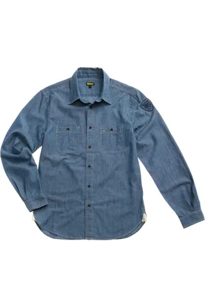 Blauer Heren, Overhemden, Blauw, Maat: 2XL Denim