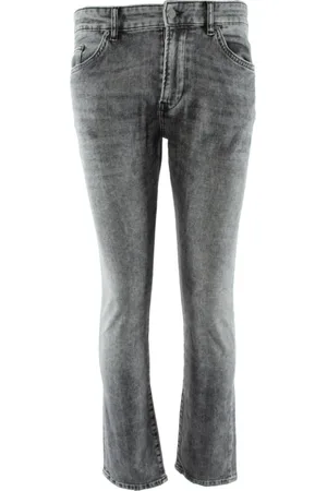 HUGO BOSS Heren, Jeans, Grijs, Maat: W34 L32 Katoen