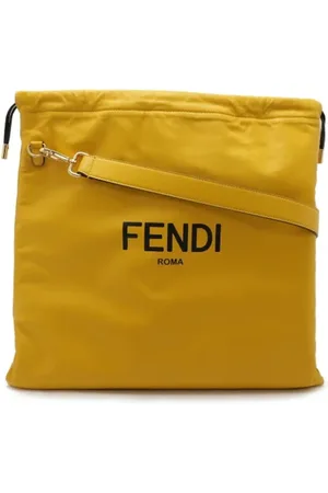 Fendi Dames, Pre-owned, Geel, Maat: ONE Size Leer