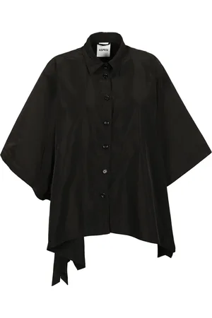 Aspesi Dames, Blouses & Shirts, Zwart, Maat: XS Leer