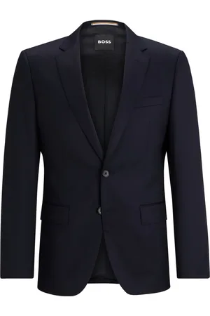 HUGO BOSS Heren, Jassen, Blauw, Maat: XL Wol