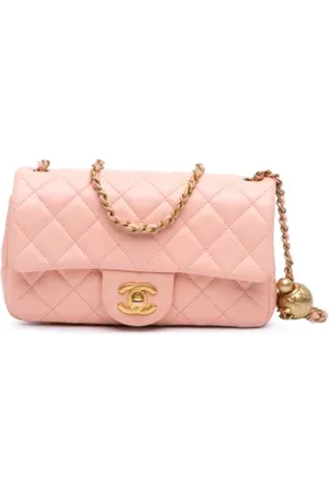 CHANEL Dames, Pre-owned, Roze, Maat: ONE Size Leer