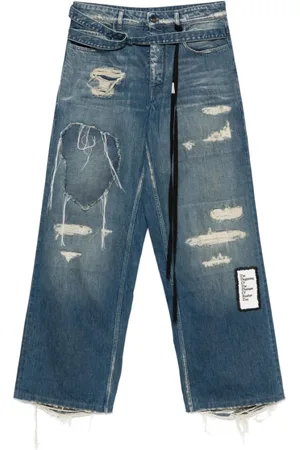 ANN DEMEULEMEESTER Heren, Jeans, Blauw, Maat: S