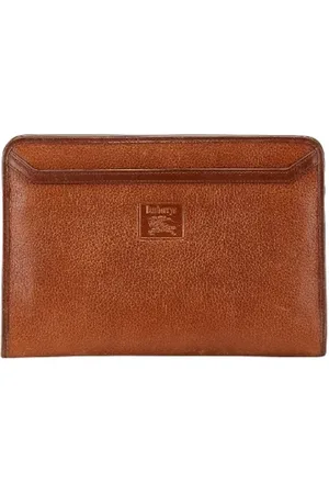 Burberry Dames, Pre-owned, Bruin, Maat: ONE Size Leer