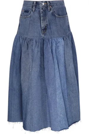 E.L.V. Denim Dames, Rokken, Blauw, Maat: XS Denim