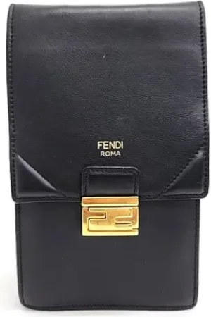 Fendi Dames, Pre-owned, Zwart, Maat: ONE Size Leer