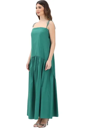 Max Mara Dames, Jurken, Groen, Maat: L Katoen