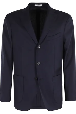 Boglioli Heren, Jassen, Blauw, Maat: M Wol