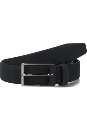 HUGO BOSS Heren, Accessoires, Blauw, Maat: 90 CM Suède