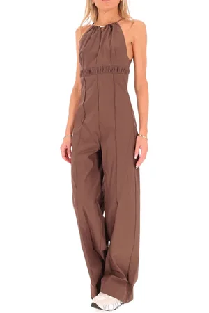 Patrizia Pepe Dames, Jumpsuits & Playsuits, Bruin, Maat: XS Katoen