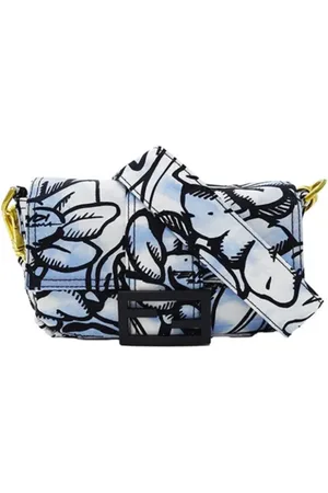 Fendi Dames, Tassen, Blauw, Maat: ONE Size Nylon