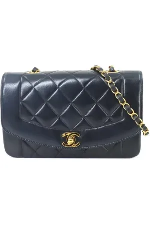 CHANEL Dames, Pre-owned, Blauw, Maat: ONE Size Leer
