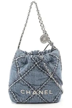 CHANEL Dames, Pre-owned, Blauw, Maat: ONE Size Denim