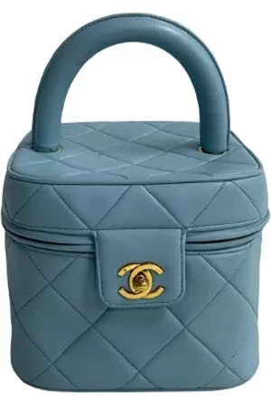 CHANEL Dames, Pre-owned, Blauw, Maat: ONE Size Leer