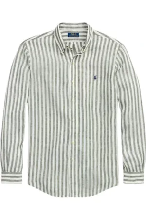 Ralph Lauren Heren, Overhemden, Groen, Maat: XL Linnen