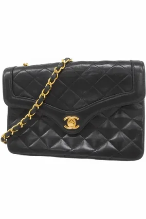 CHANEL Dames, Pre-owned, Zwart, Maat: ONE Size Leer